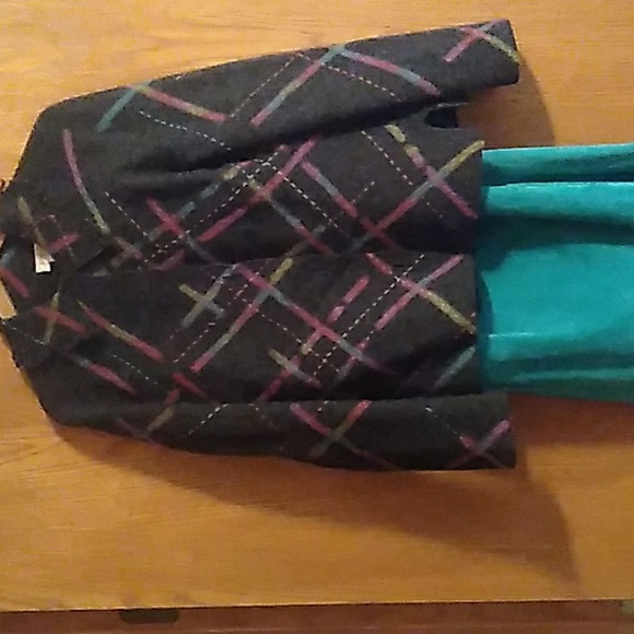 🗽TURQUOISE Suede LEATHER Vintage Skirt MAXI COOL  Sz Medium - Picture 2 of 16